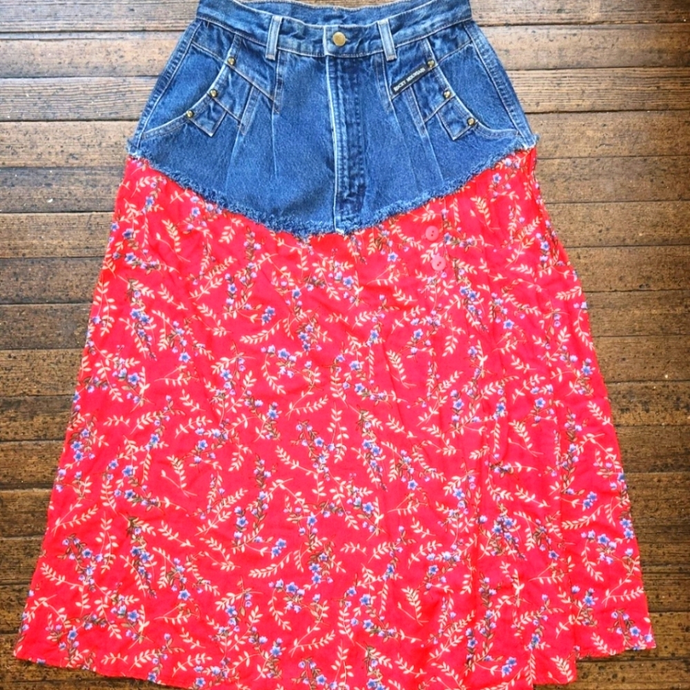 Vintage Rocky Mountain Jean Praire Skirt